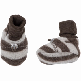 Joha Wool Brown Slippers 2-layered Wool Slippers Kids clearance