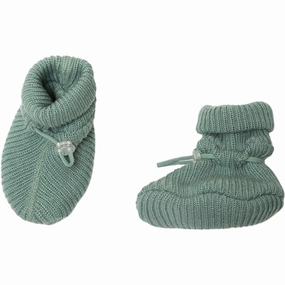 Joha Wool Green Footies 2-Layered Wool Slippers Kids clearance