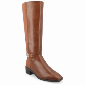 Journee Collection Wide Width Wide Calf Womens Londyn Tru Comfort Foam Stacked Block Heel Square Toe Boots Buy Womens Boots online cheap