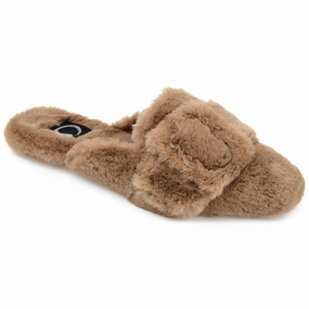 Journee Collection Women's Faux Fur Eara Slipper Cozy Womens Slippers discount