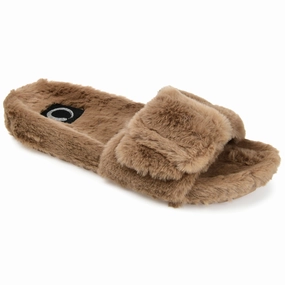 Journee Collection Women's Faux Fur Shadow Slipper Cozy Womens Slippers discount