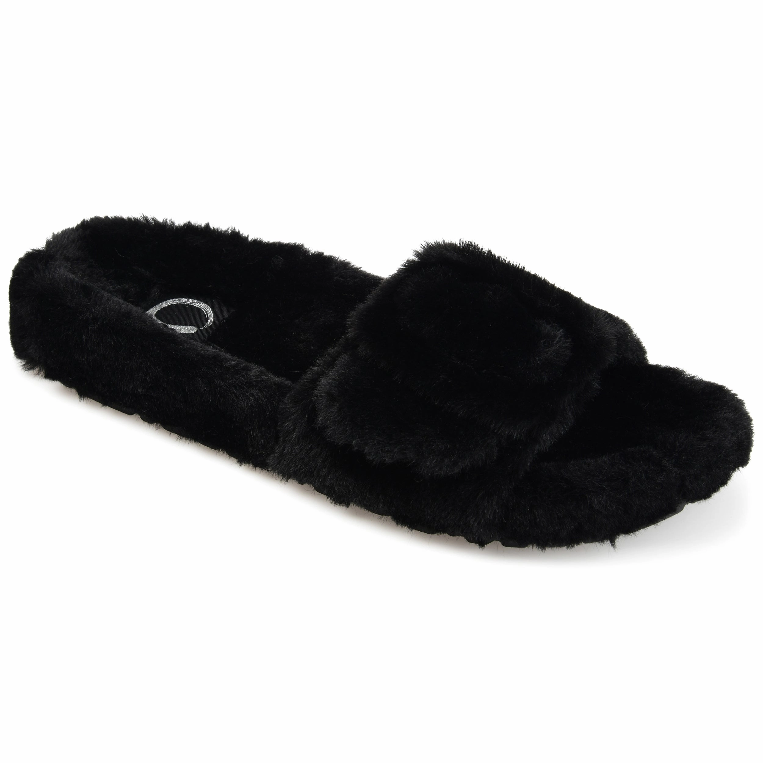 Journee Collection Women's Faux Fur Shadow Slipper