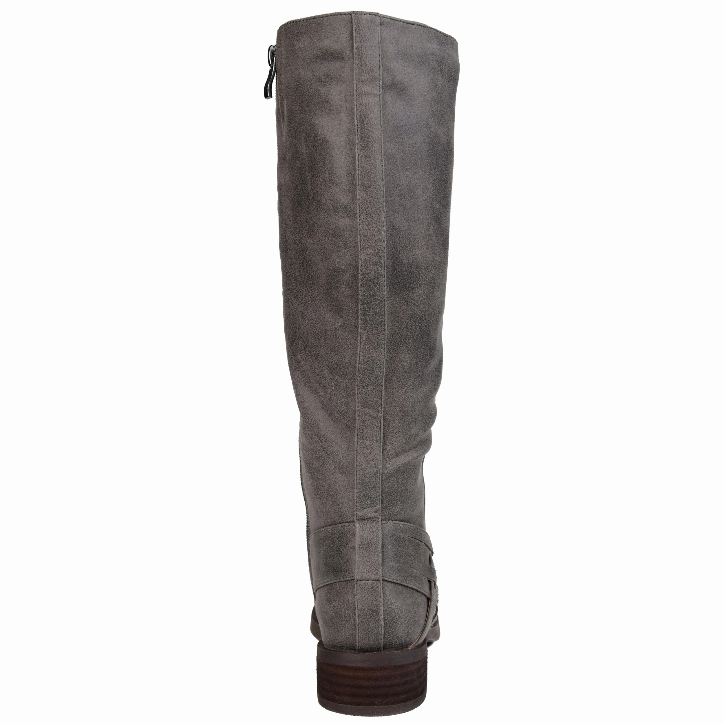 Journee Collection Womens Meg Stacked Heel Riding Boots