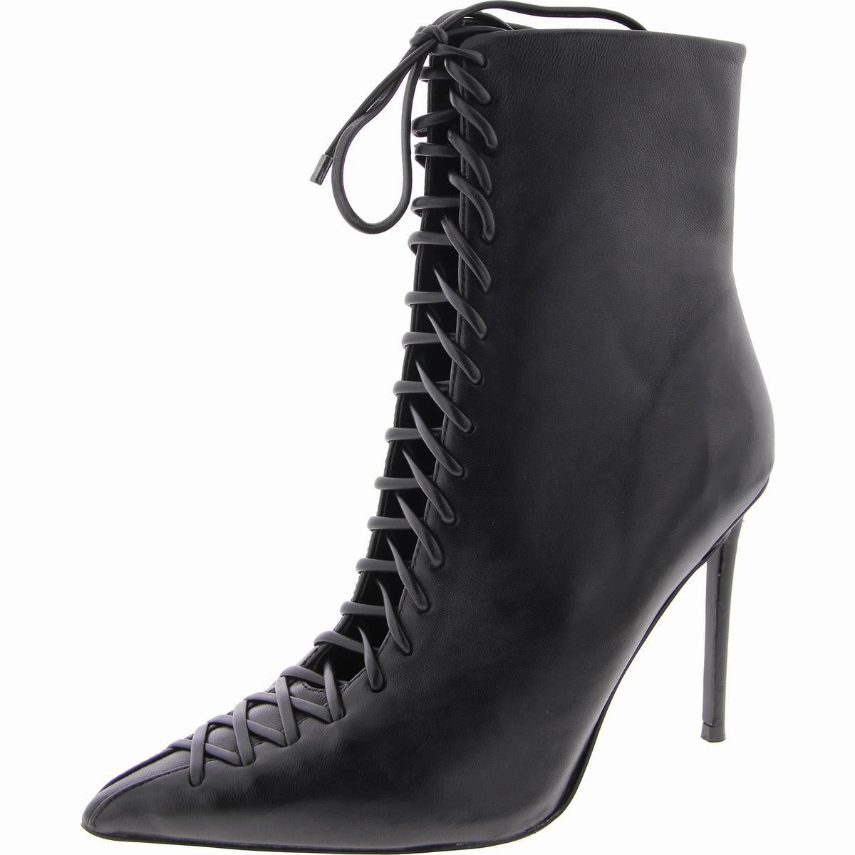 Katari Womens Zipper Lace-Up Ankle Boots