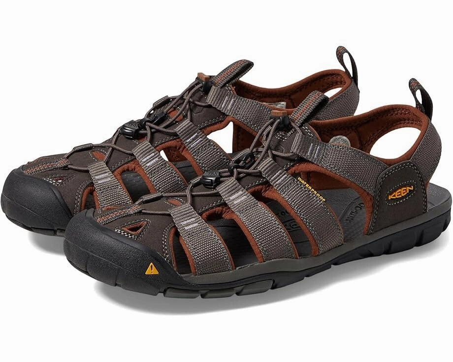 Keen Clearwater CNX 1014456 Sandals Men's 7.5 Raven Bumper Toe Slip On ZPO3594 Discount Mens Beach Sandals