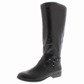 Kindell Womens Faux Leather Round Toe Riding Boots Cheap Womens Boots for winter