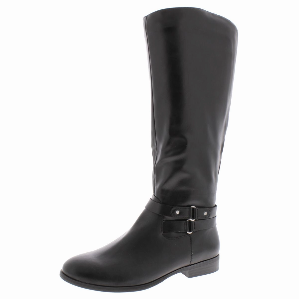 Kindell Womens Faux Leather Round Toe Riding Boots Cheap Womens Boots for winter