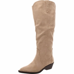 Kit Womens Faux Suede Knee-High Cowboy, Western Boots Womens Casual Boots clearance