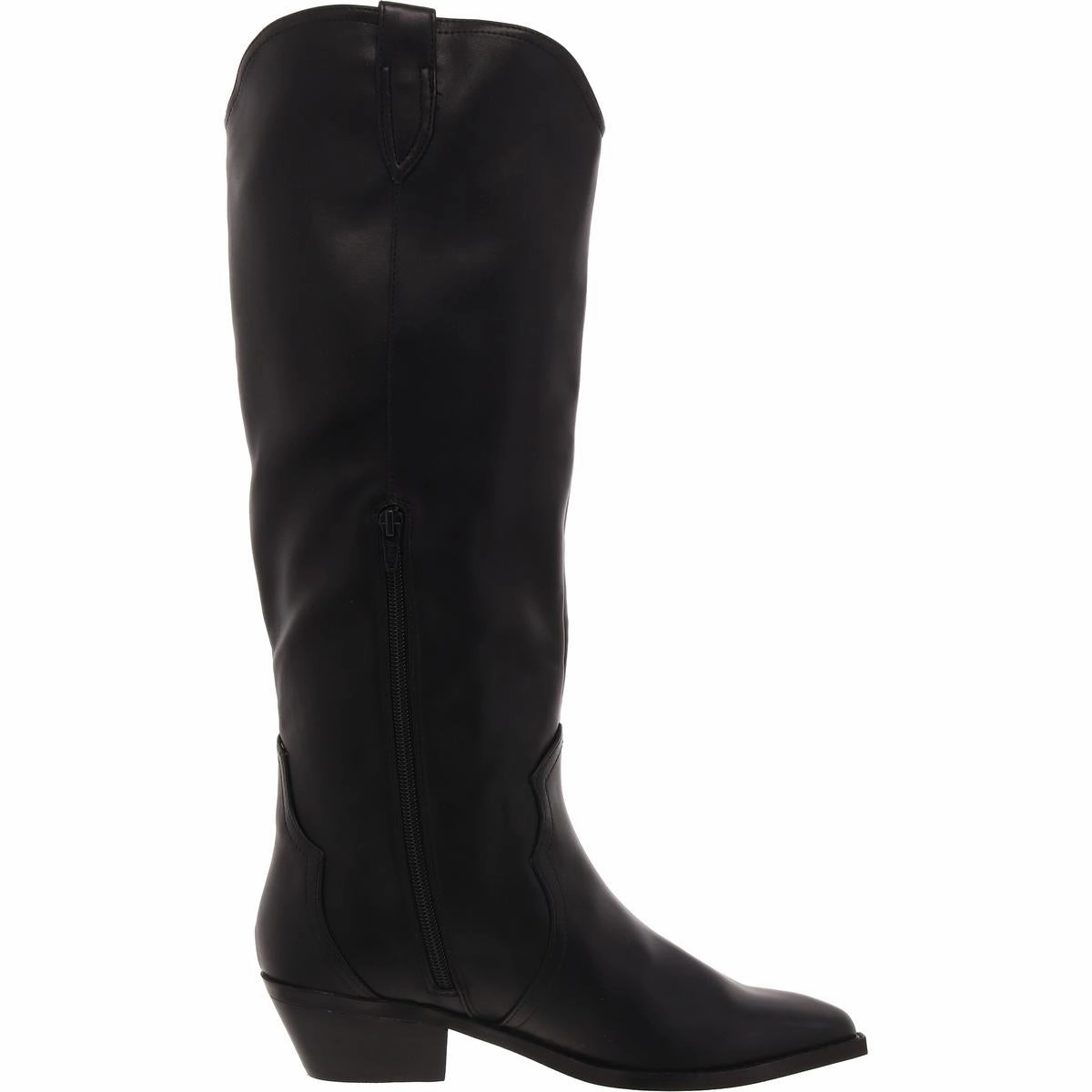 Kitt Womens Faux Leather Square Toe Ankle Boots