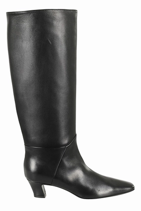 Knee-High Nappa Boots With Square Toe Discount Stylish Womens Boots