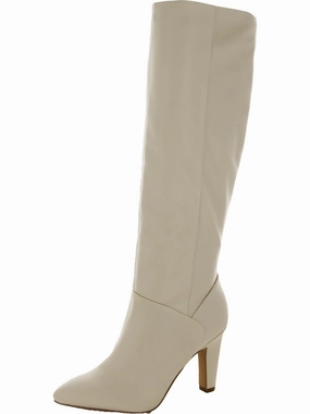 Koko Womens Zipper Pointed Toe Knee-High Boots Womens Dress Boots for less