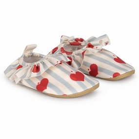Konges Sljd Amour Blue Stripe Frill UV Swim Shoes Kids UV Water Shoes splash deals