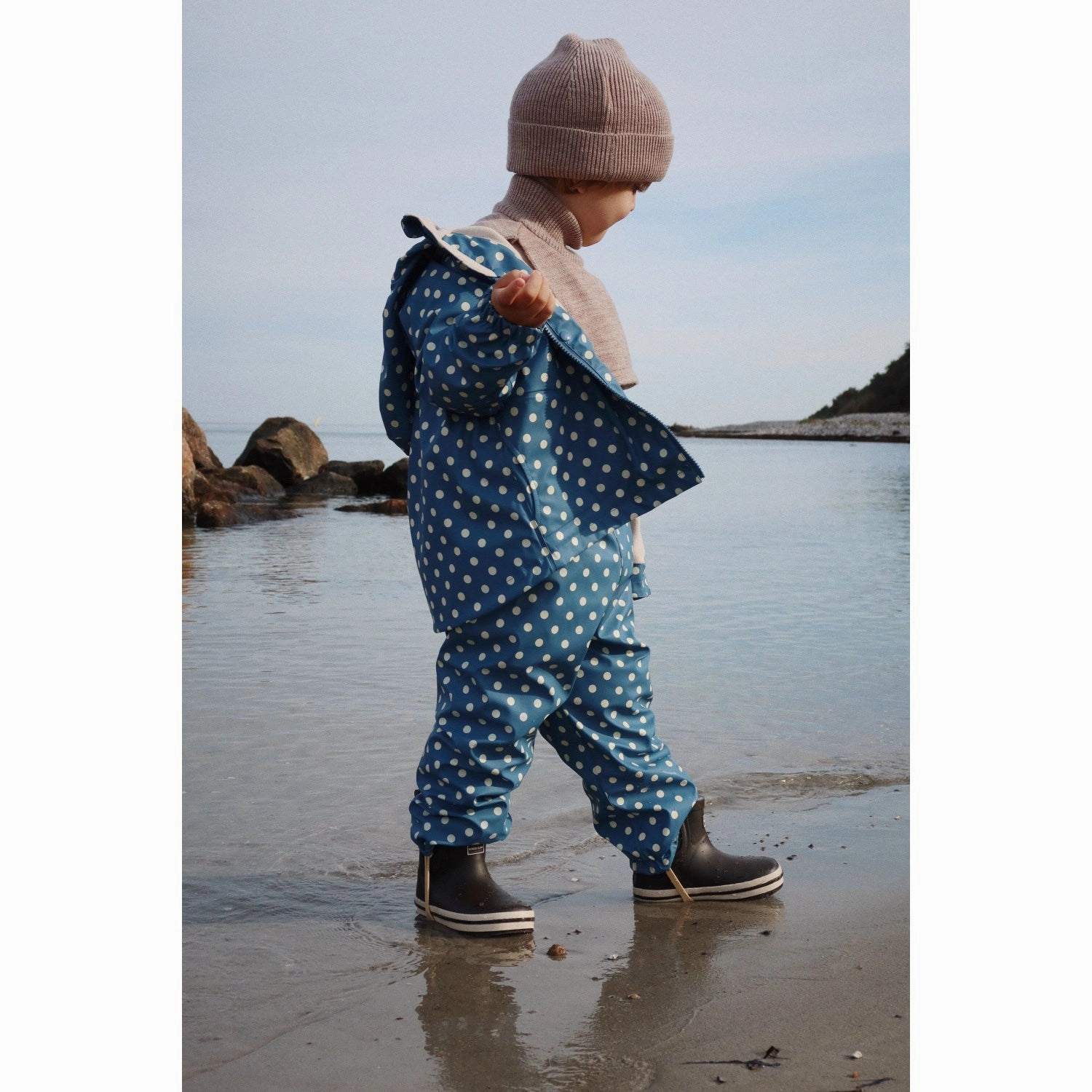 Konges Sljd Chocolate Brown Roi Rain Boot Low Kids Rain Boots with free shipping