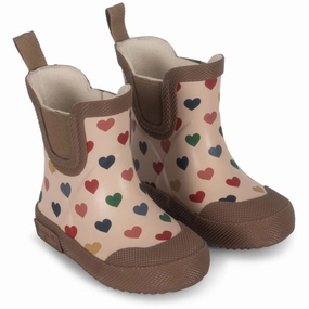 Konges Sljd Coeur Color Welly Rubber Boots Kids Rain Boots with free shipping