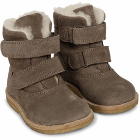 Konges Sljd Desert Taupe Winterly Suede Tex Boot Cheap Kids Winter Footwear