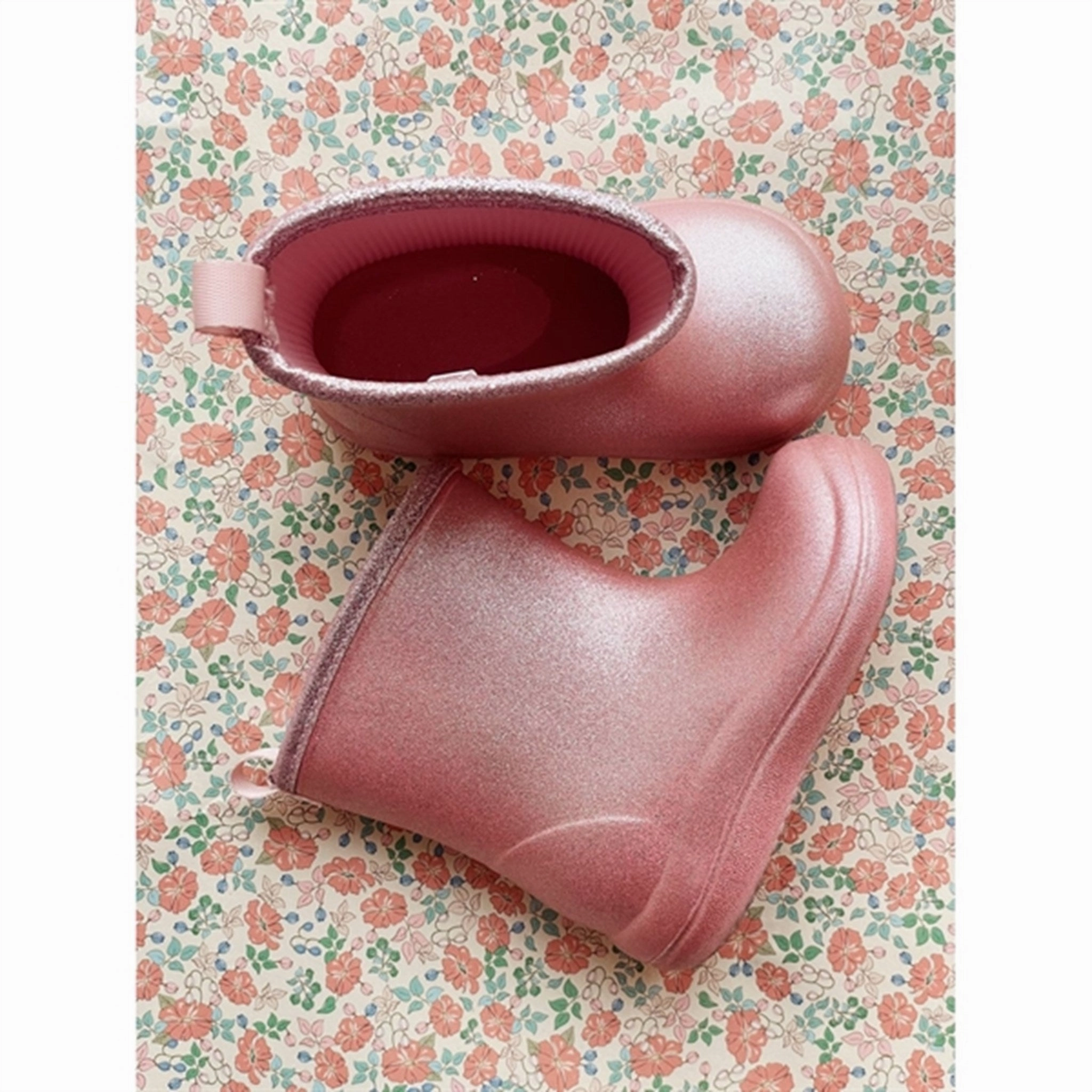 Konges Sljd Luc Lightweight Glitter Rubber Boots Glitter Rose
