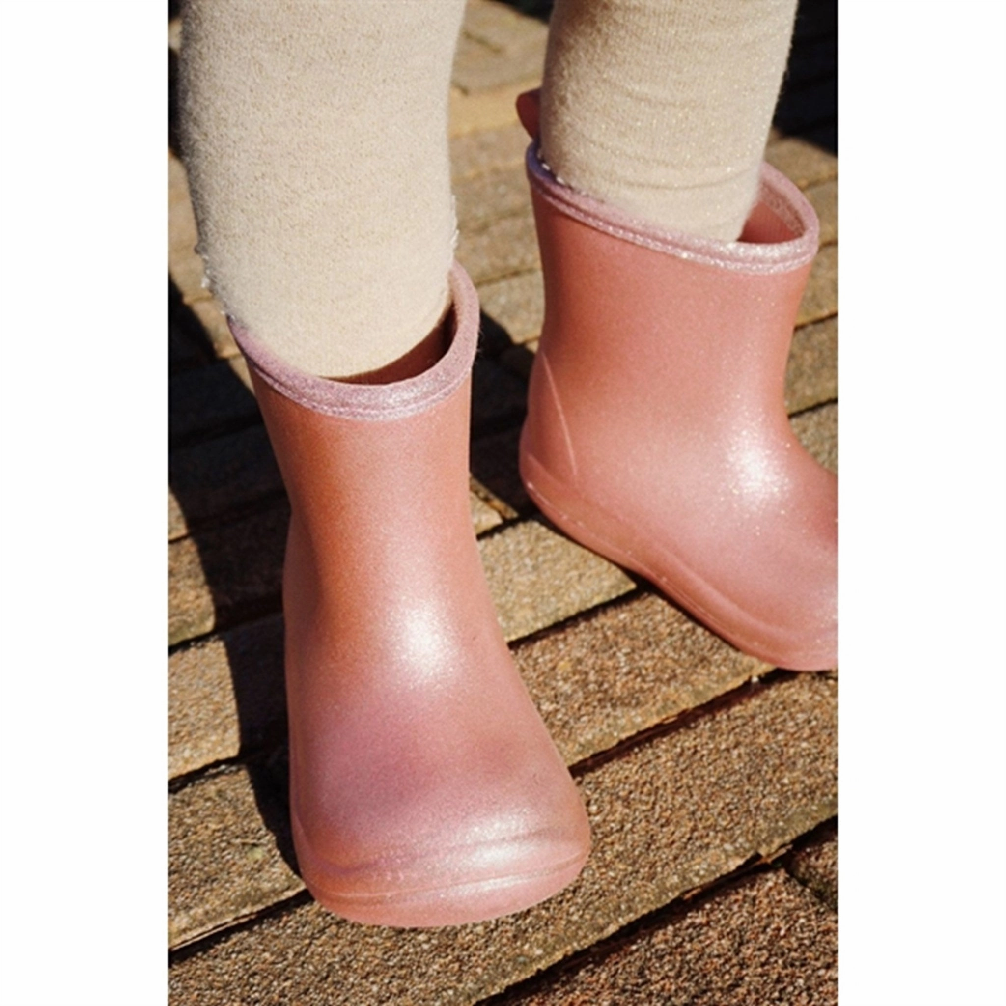 Konges Sljd Luc Lightweight Glitter Rubber Boots Glitter Rose