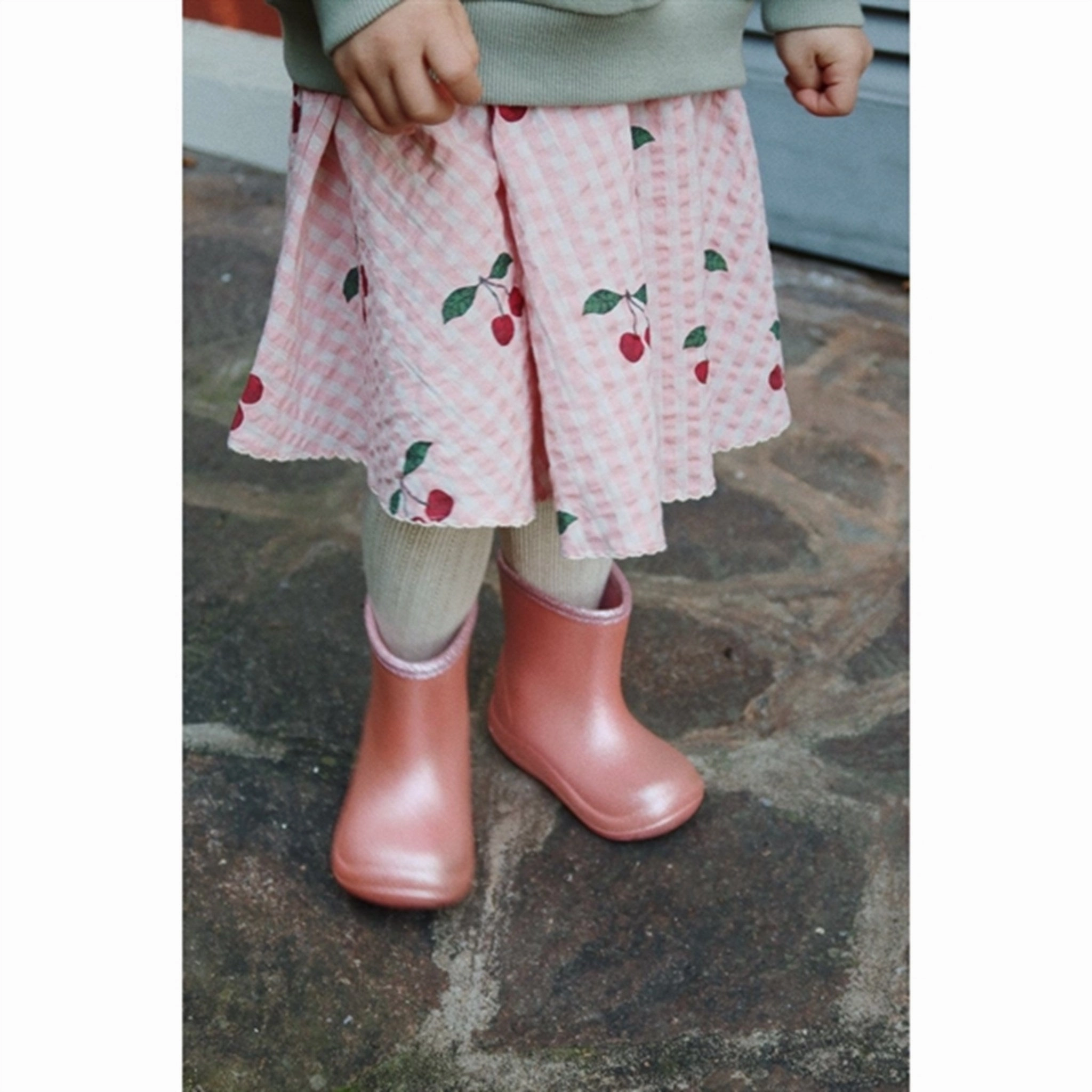 Konges Sljd Luc Lightweight Glitter Rubber Boots Glitter Rose