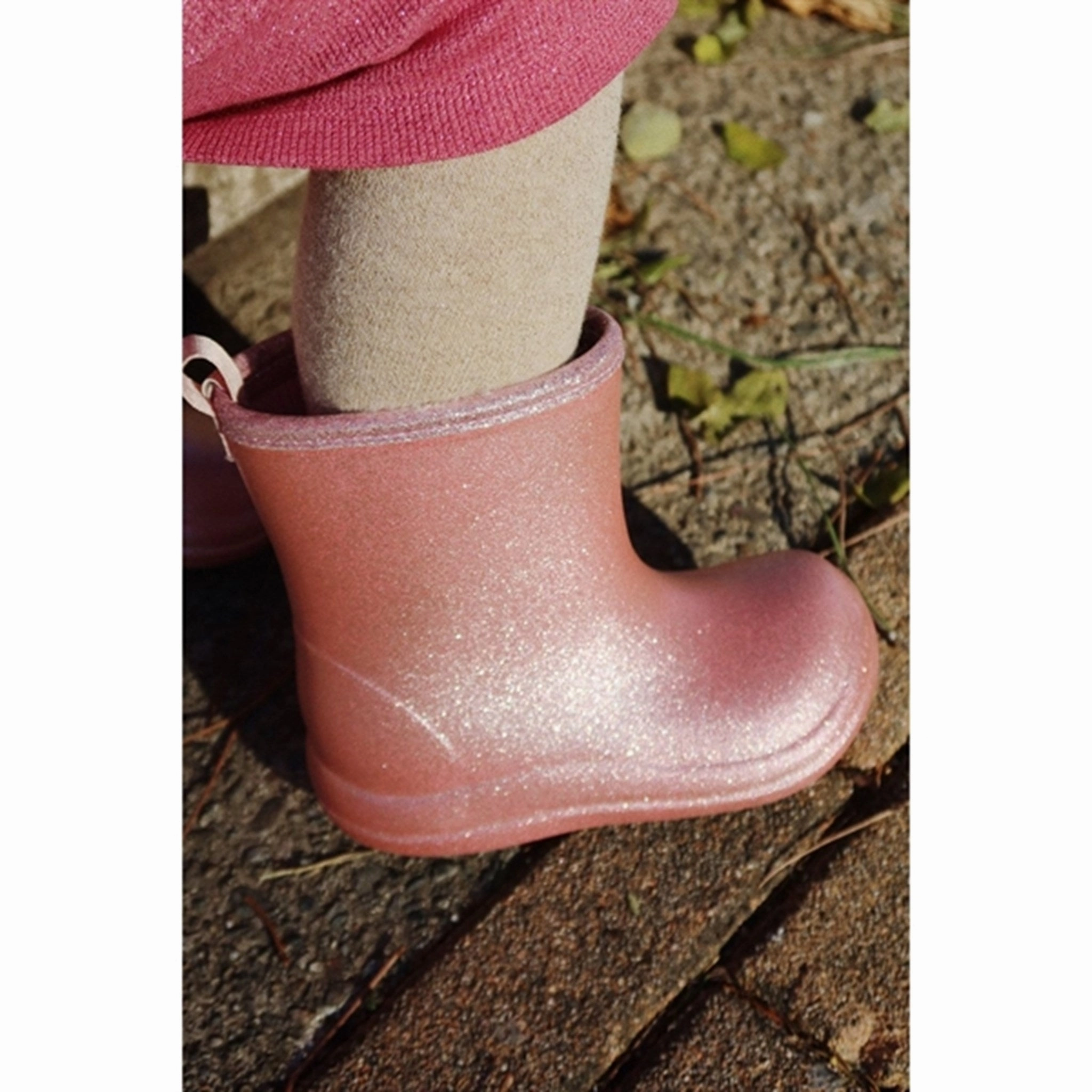 Konges Sljd Luc Lightweight Glitter Rubber Boots Glitter Rose