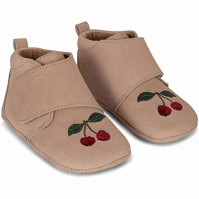 Konges Sljd Mamour Embroidery Footies Dusty Pink House Slippers for Kids on sale