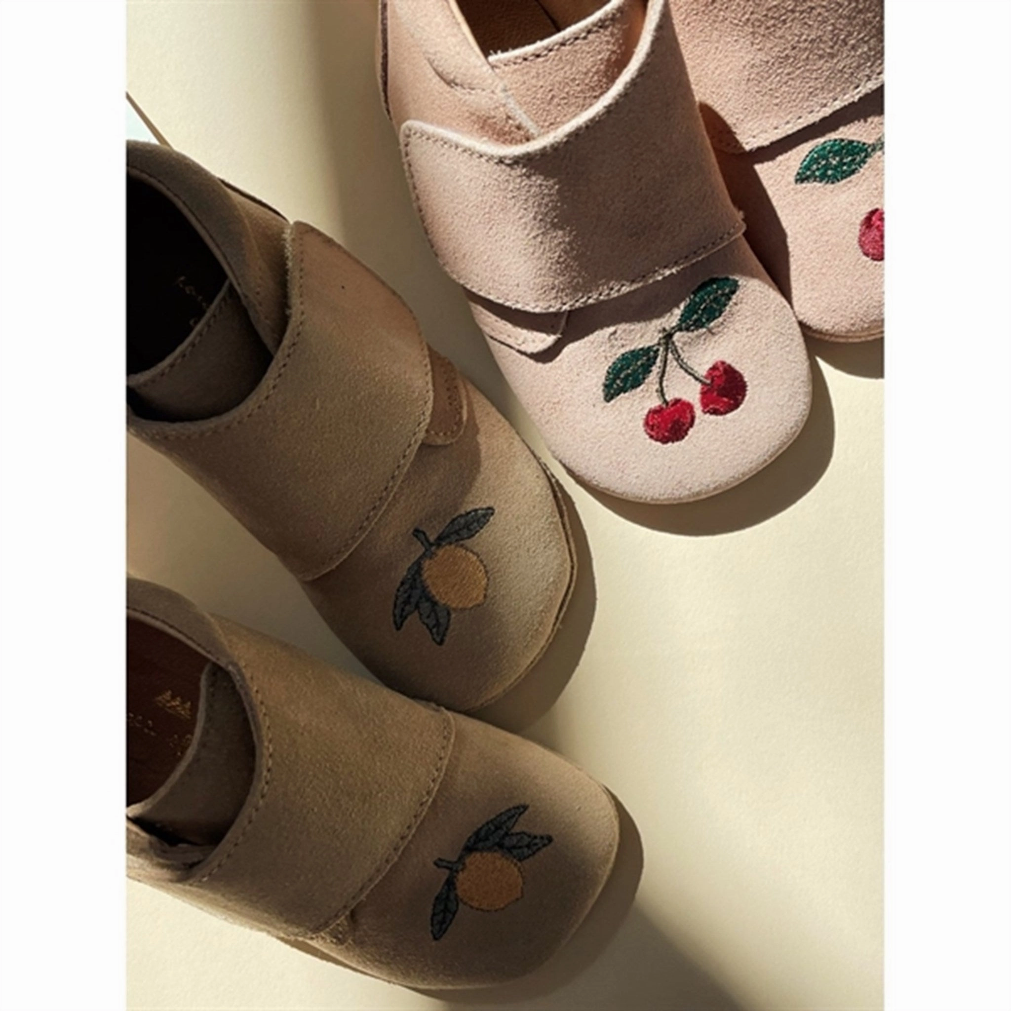 Konges Sljd Mamour Embroidery Footies Dusty Pink