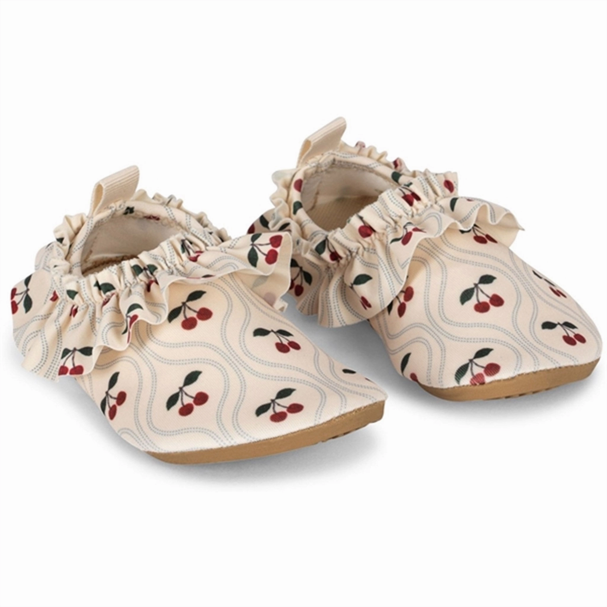Konges Sljd Manuca Frill Swim Shoes Cherry Motif Kids UV Water Shoes splash deals