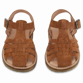 Konges Sljd Minou Sandals Ruskind Cognac Kids Closed Toe Sandals promo