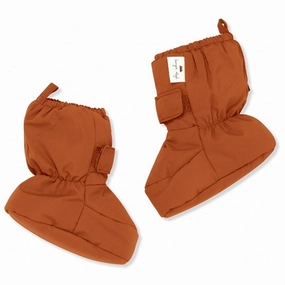 Konges Sljd Nohr Snow Boots Leather Brown Winter Kids Overshoes on clearance