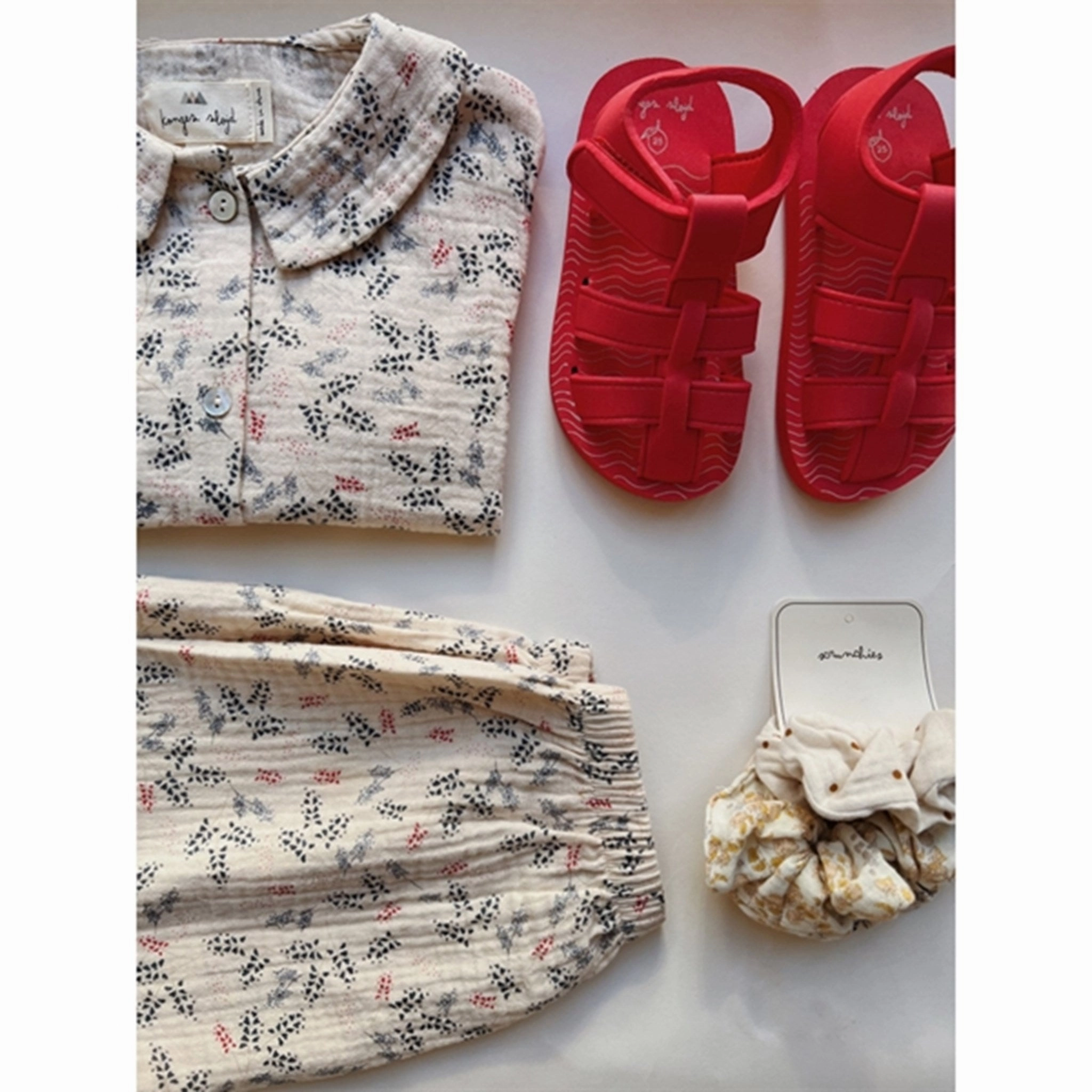 Konges Sljd Sable Sandals Fiery Red
