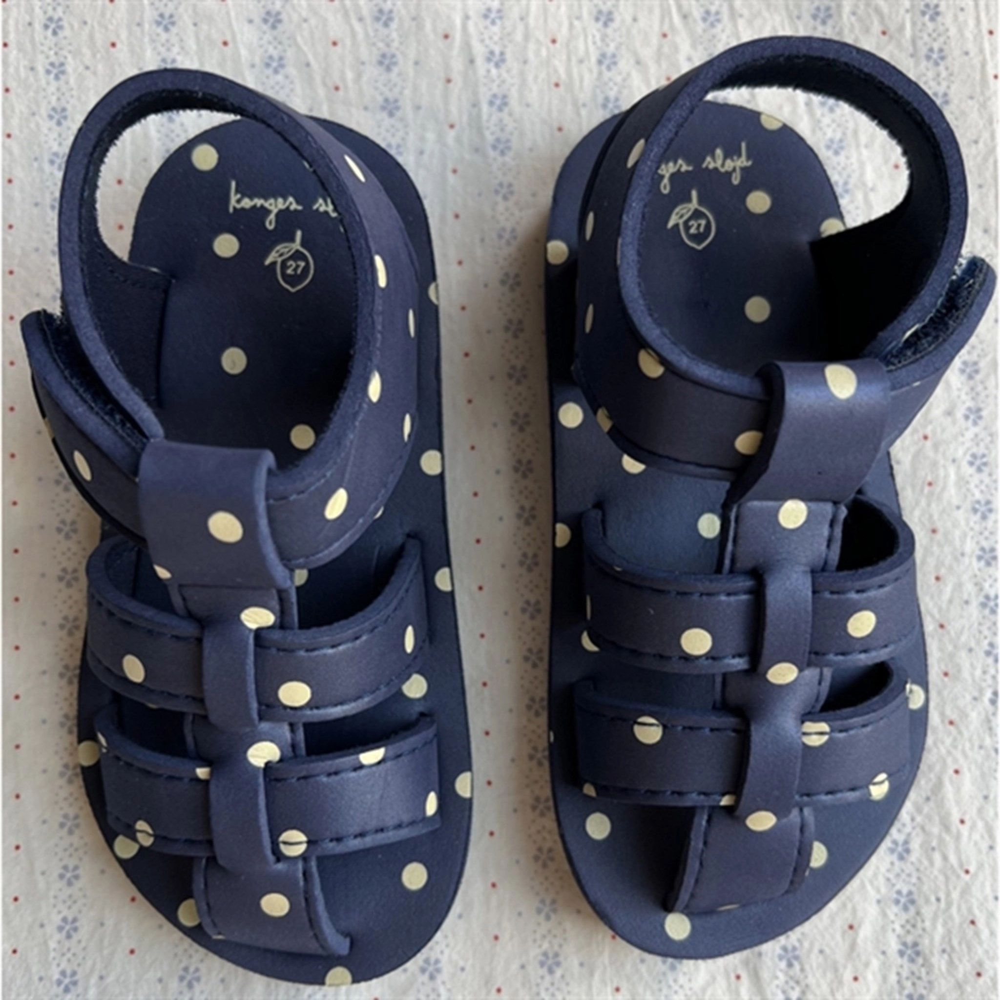 Konges Sljd Sable Sandals Kelly Blue Dot