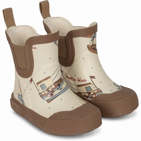 Konges Sljd Welly Rubber Boots Sail Away Kids Rain Boots with free shipping