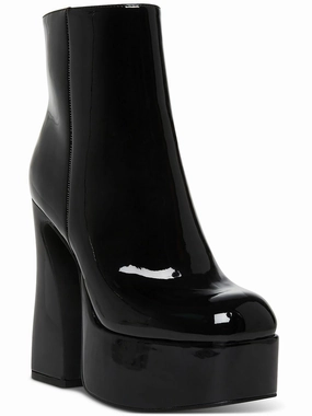 Kourtt Womens Patent Platforms Mid-Calf Boots Hot sale Womens Boots
