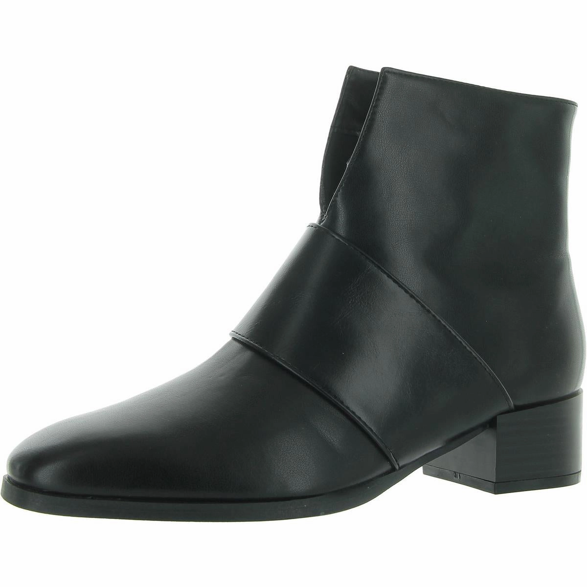 Kyler Womens Faux Leather Closed Toe Ankle Boots