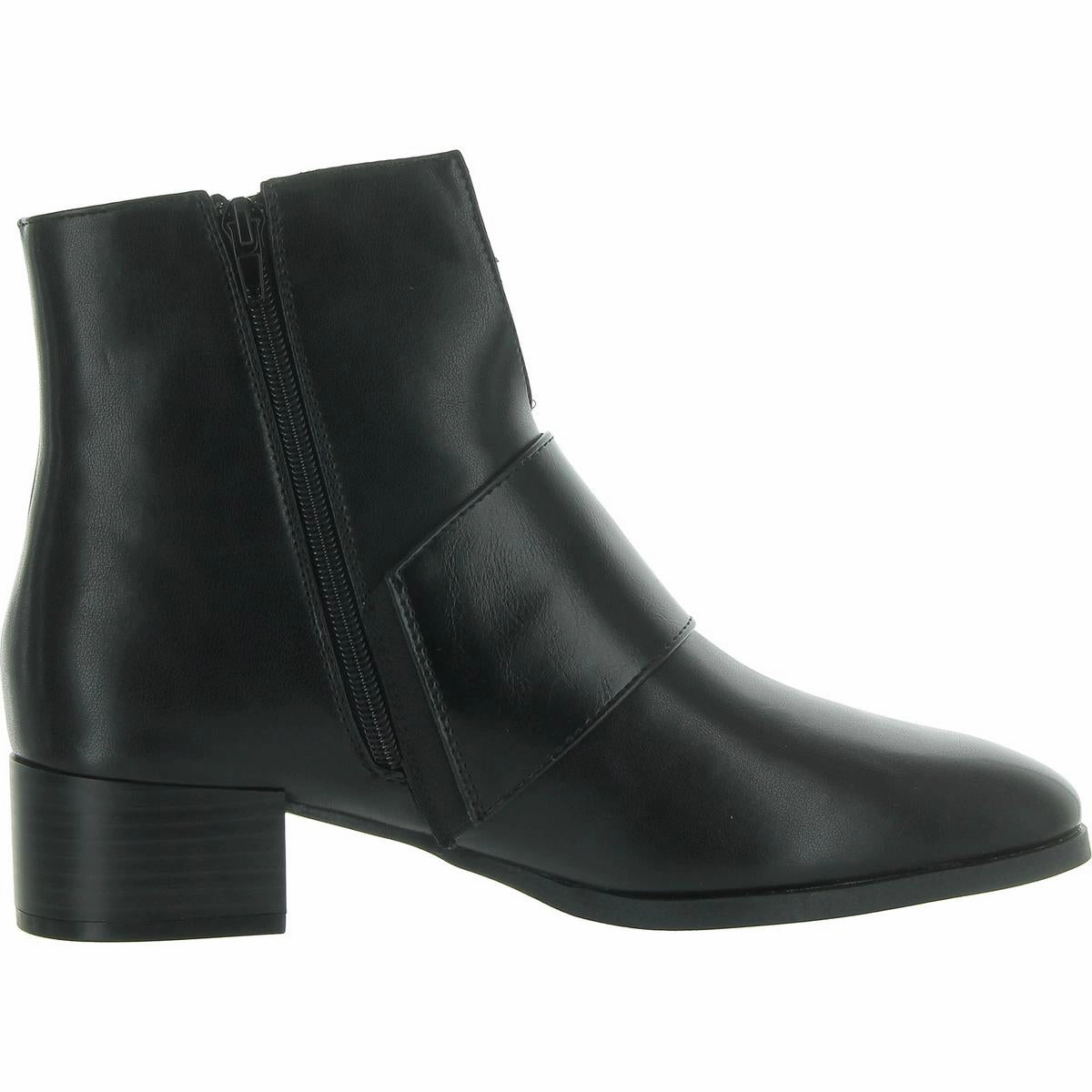 Kyler Womens Faux Leather Closed Toe Ankle Boots