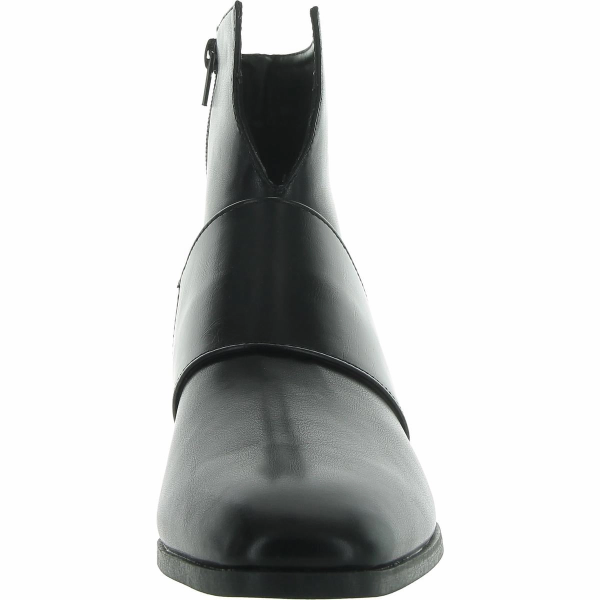 Kyler Womens Faux Leather Closed Toe Ankle Boots