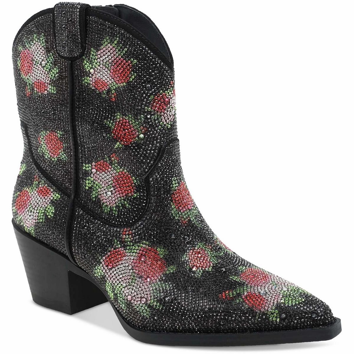 Lacey Womens Embellished Textured Booties