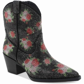 Lacey Womens Embellished Textured Booties Womens Boots clearance deals