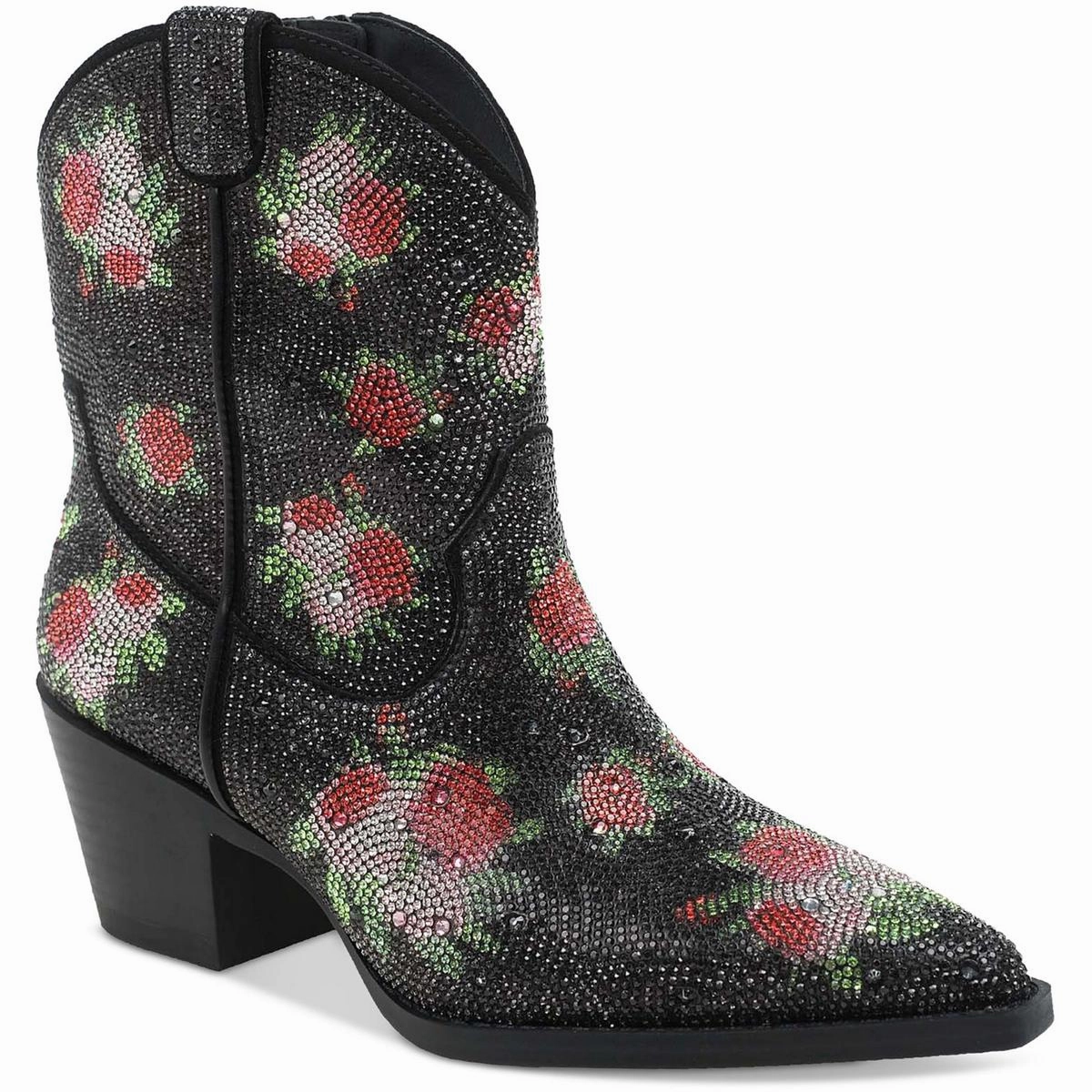 Lacey Womens Embellished Textured Booties Womens Boots clearance deals