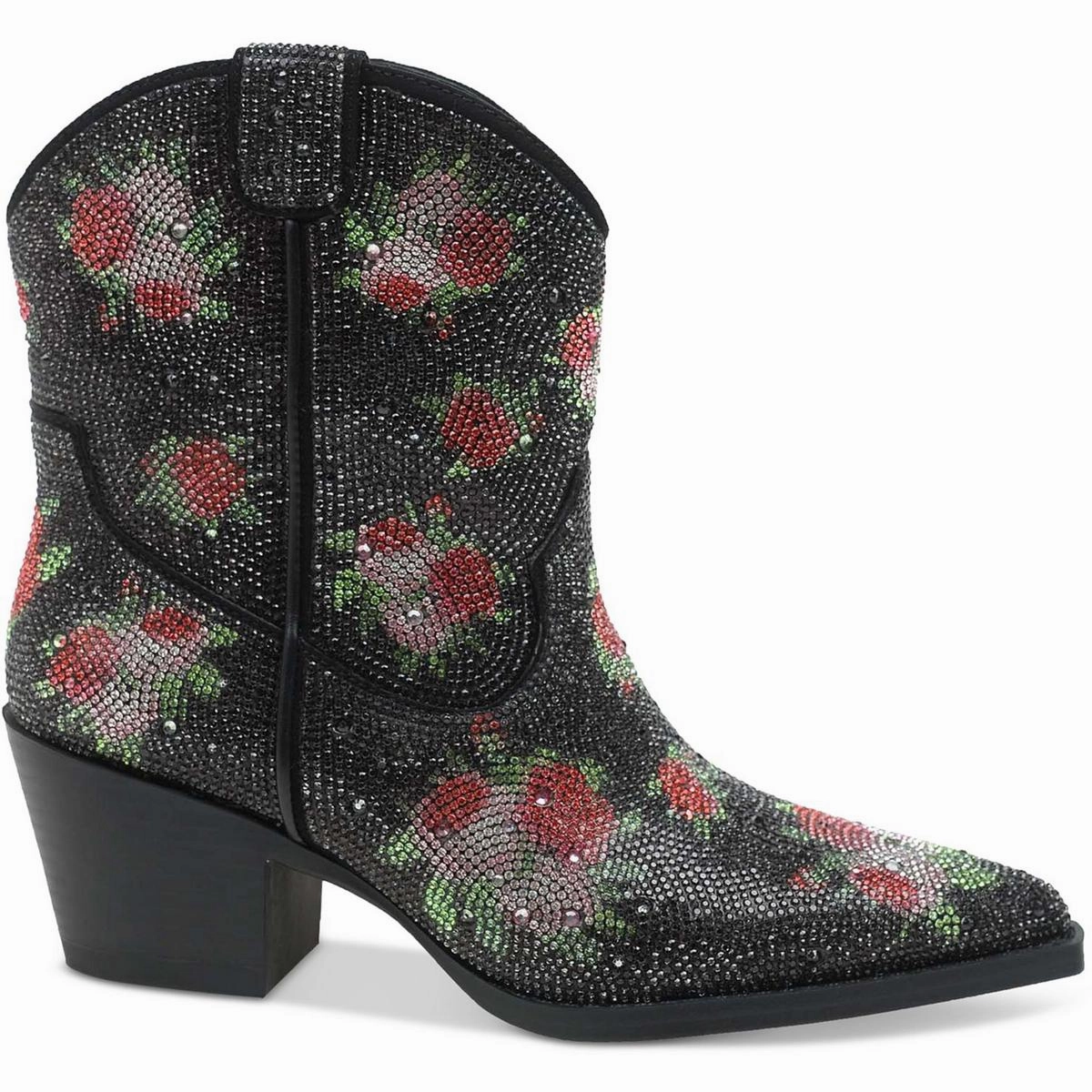 Lacey Womens Embellished Textured Booties
