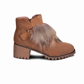 Ladies Amanda Sheepskin Boot In Tan Affordable Womens Boots online