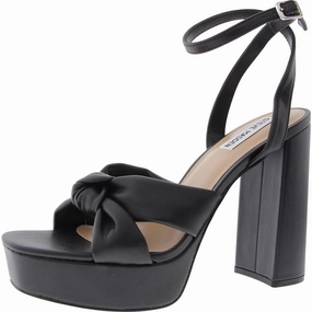 Lala Womens Buckle Faux Leather Platform Sandals Womens Flat Sandals clearance
