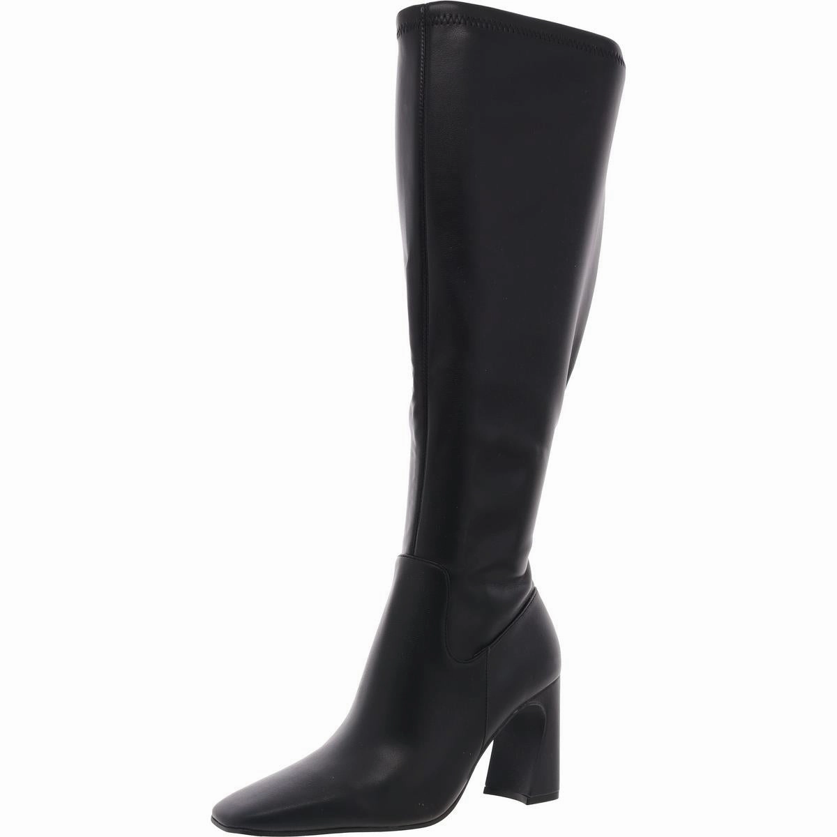 Lamarca Womens Wide Calf Faux Leather Knee-High Boots