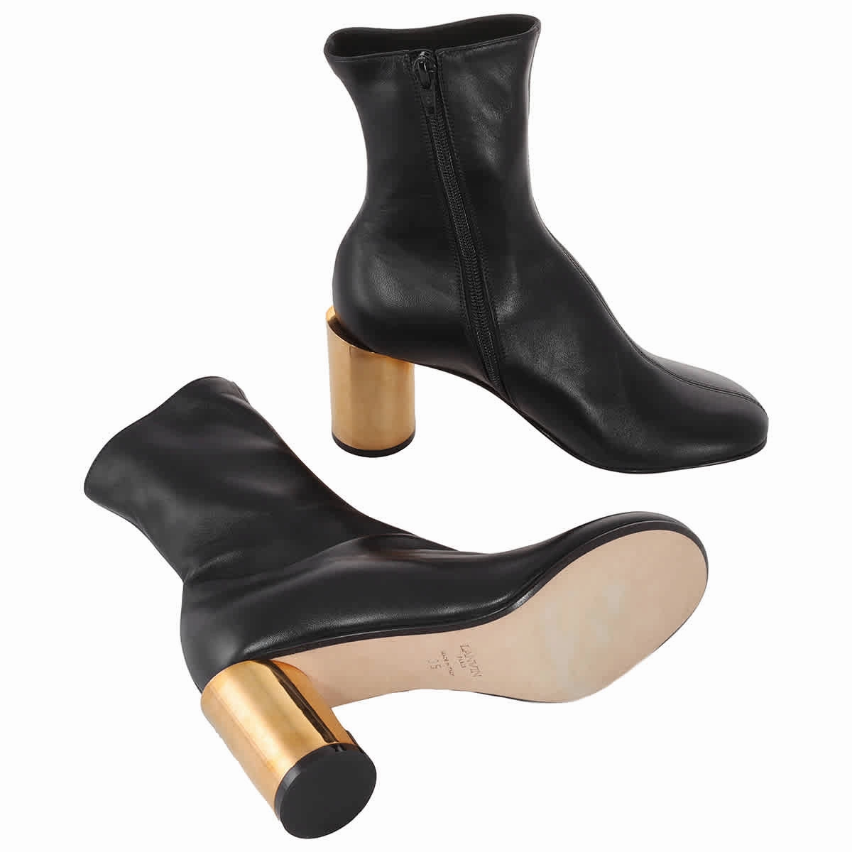 Lanvin Sequence Chunky Heeled Boots, Brand Size 35 ( US Size 4 )