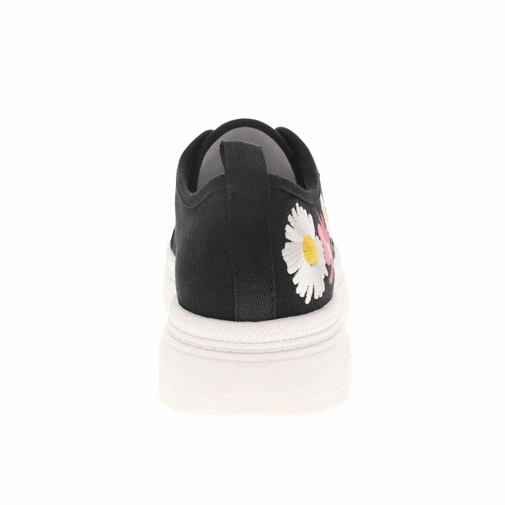Levi's Womens Hope EMB Canvas Floral Embroidered Casual Lace Up Sneaker Shoe