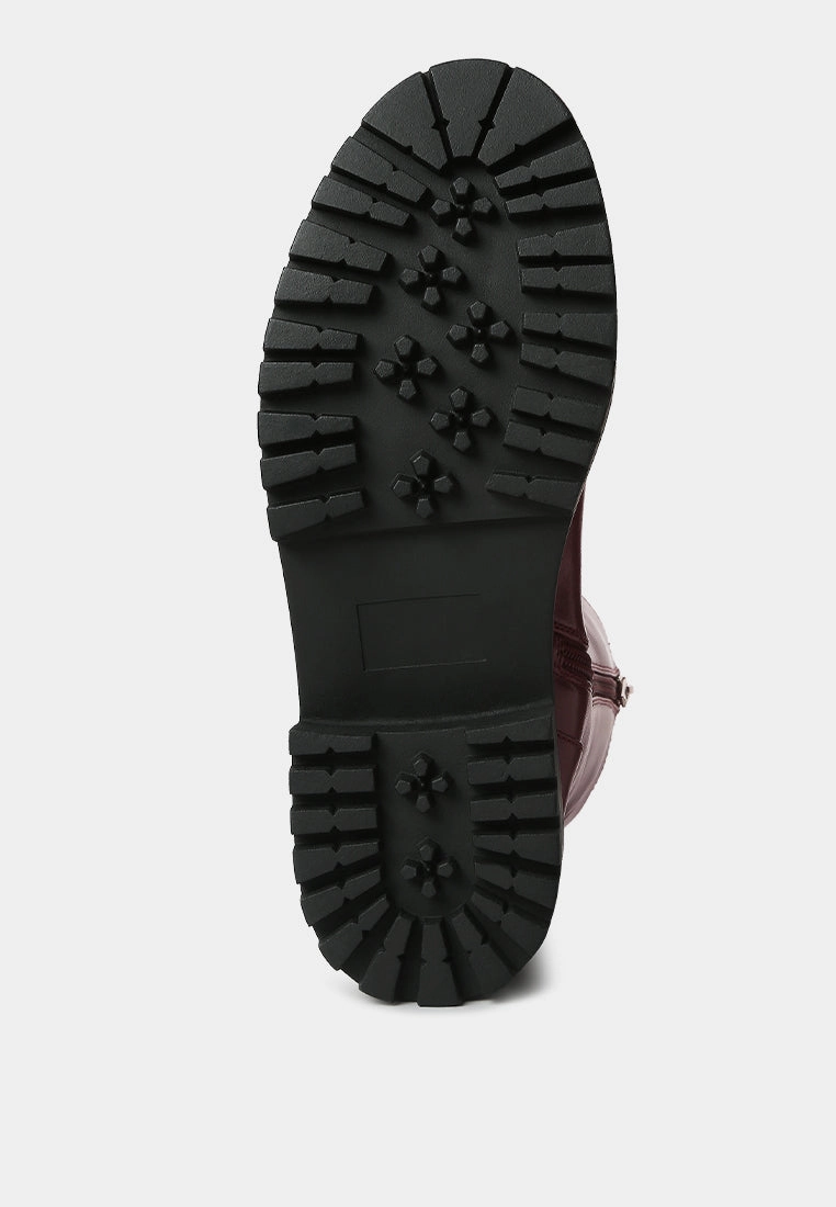 lewisa panelled lug sole boots