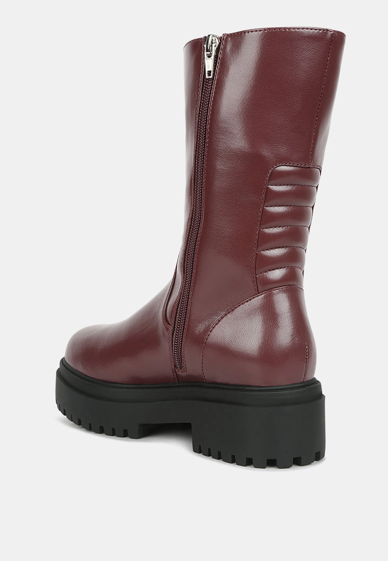 lewisa panelled lug sole boots