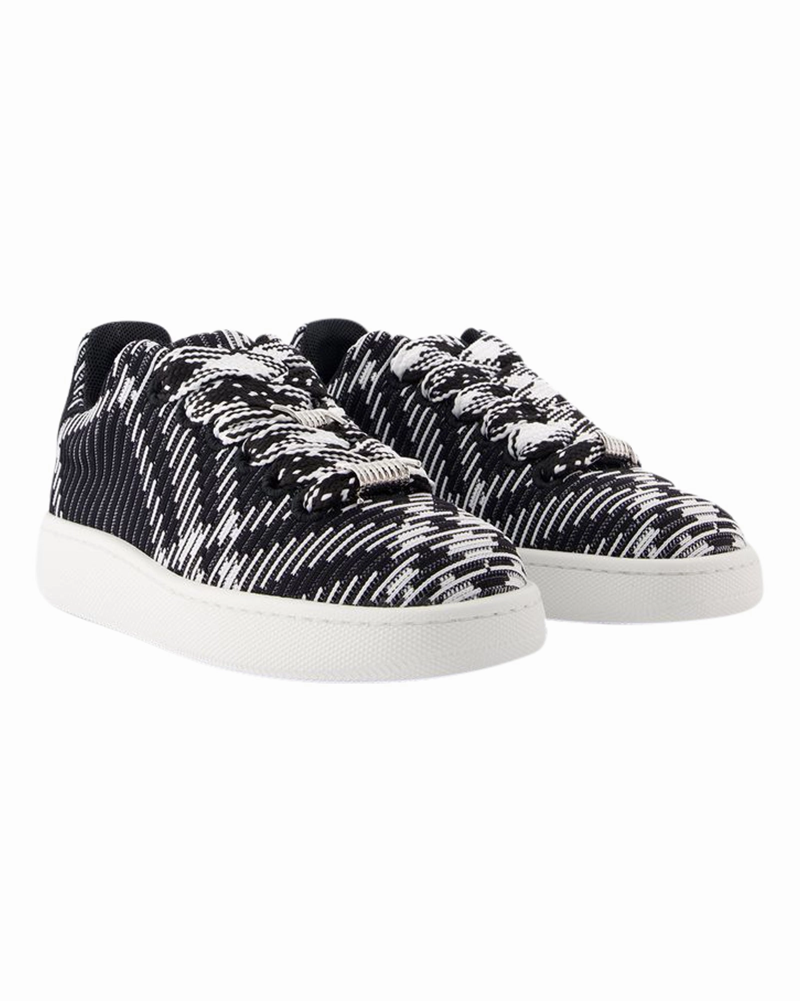 LF Box Knit Sneakers - Burberry - Synthetic - Black