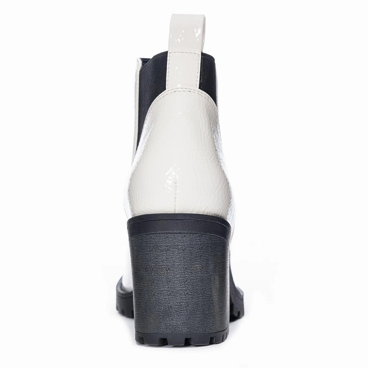 Lido Womens Faux Leather Block Heel Ankle Boots
