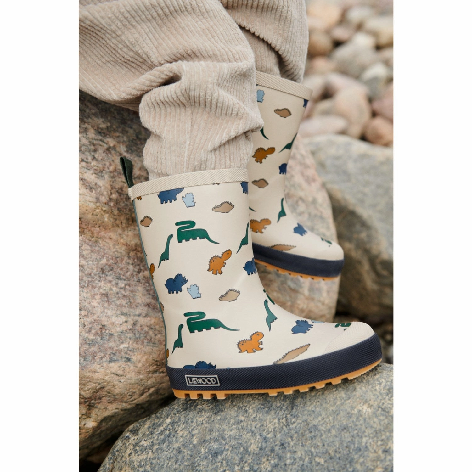 LieWood Dinosaurs / Mist Mason Thermo Rainboot