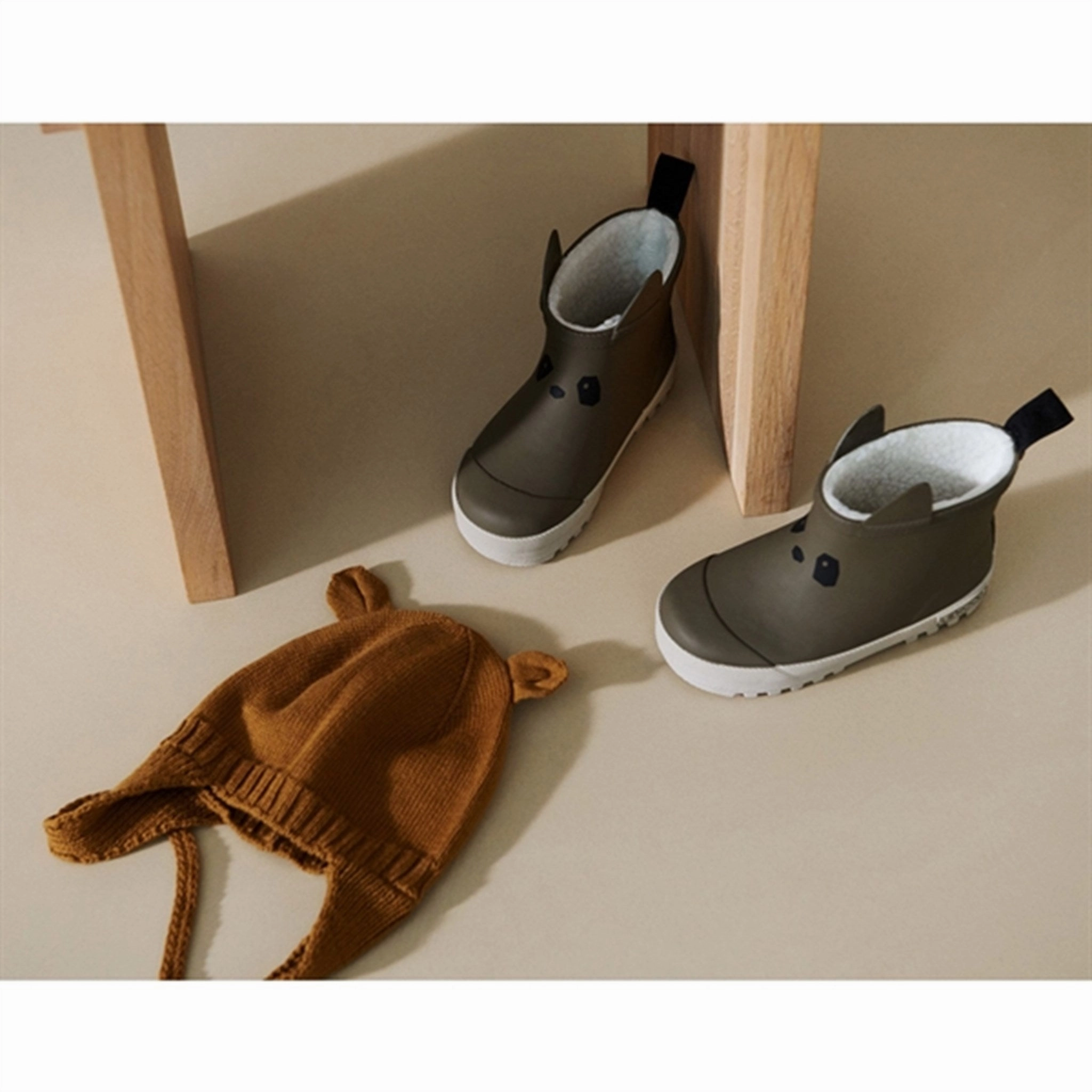Liewood Jesse Thermo Rain Boots Khaki Sandy Mix